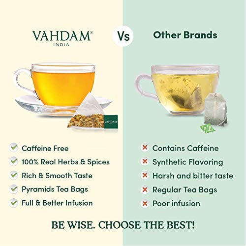 VAHDAM - Organic Ayurvedic Kadha Tea (50 Ayush Kadha Tea Bags) | Herbal Tea for Immunity | Grandma's  Kadha with Tulsi, Amla, Turmeric, Ginger, Black Pepper, Fennel, Cumin and Cloves