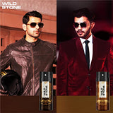 Wild Stone Classic Leather and Musk Body Deodorants for Men, Pack of 2 (225ml each)