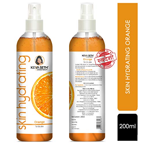 KEYA SETH AROMATHERAPY, DEVICE OF DROP Skin Hydrating Orange Toner -Nourishing, Brightening Oil Control, Natural Glow Enriched with Pure Essential Oil of Orange for Dry Skin (200MLX2)