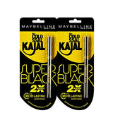 Maybelline New York Super Black Kajal, 0.7 g (Pack of 2)