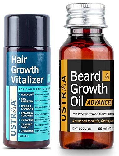 Buy Ustraa Hair Growth Kit Anti Hair fall Shampoo 250ml Hair Growth  Vitalizer 100ml  Hair Growth Cream 100g For All Hair Types With  Redensyl No Sulphates No Parabens No Silicone No