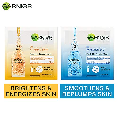 Garnier Skin Naturals, Fresh Mix Vitamin C, Face Serum Sheet Mask (Orange, 33 g)
