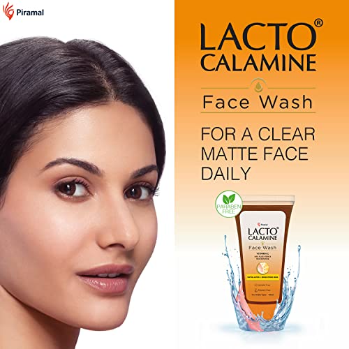 Lacto Calamine Vitamin C face wash with Aloe Vera & Niacinamide for bright and glowing skin| Exfoliates skin, reduces pigmentation, No parabens, no sulphates – (100 ml * pack of 2), Orange