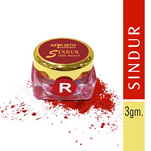 Keya Seth Aromatherapy 100% Natural Sindoor Dust, 3gm Sindoor (Red)