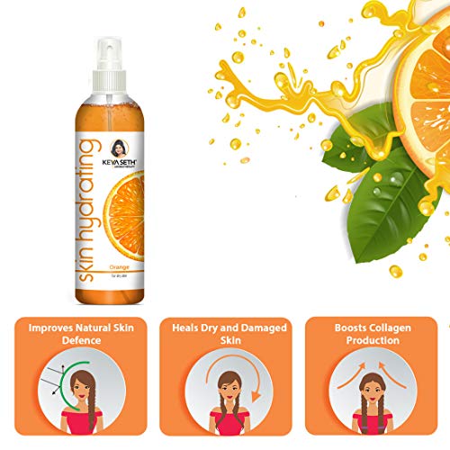 KEYA SETH AROMATHERAPY, DEVICE OF DROP Skin Hydrating Orange Toner -Nourishing, Brightening Oil Control, Natural Glow Enriched with Pure Essential Oil of Orange for Dry Skin (200MLX2)
