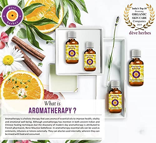 Deve Herbes Rosemary Essential Oil (Rosmarinus officinalis) Natural Therapeutic Grade Steam Distilled with Glass Dropper 15ml