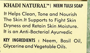 KHADI NATURAL Neem Tulsi Soap, 125g (Pack of 2)