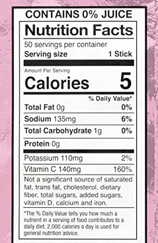 Sqwincher Zero Qwik Stik Sugar Free, Strawberry Lemonade, .11 0z (Pack of 50)