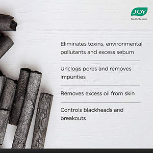 Joy Activated Charcoal Face Wash | Skin Purifying and Deep Detox | Fights Pollution, Blackheads, Whiteheads, Dark Spots, Acne and Pimples | Oil Control | Deep Pore Cleansing - Paraben Free -150 ml