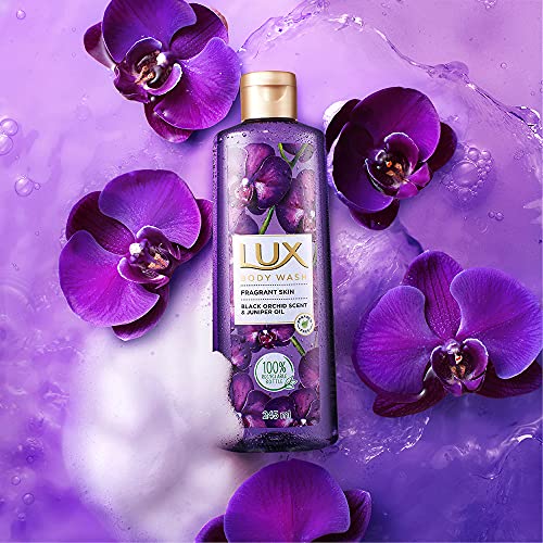 Lux Shower Gel, Black Orchid Fragrance & Juniper Oil Bodywash, With Glycerine For Soft Skin, Long Lasting Fragrance, Paraben Free, 245 ml