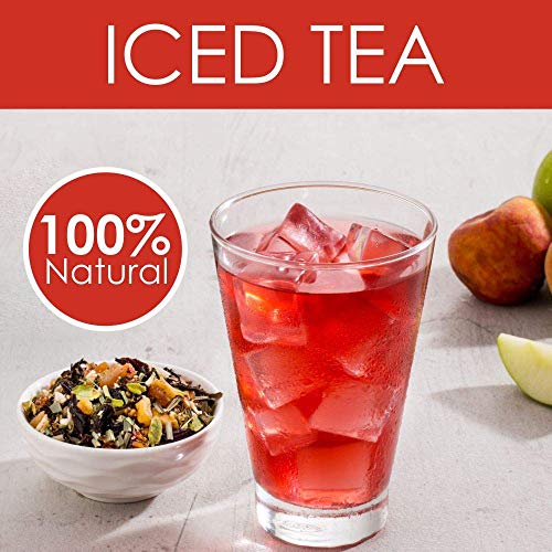 VAHDAM, Peach Green Appled Iced Tea | 20-25 Servings | 100% Natural Ingredients | Delicious Flavor of Black Tea, Tropical Fruits and Exotic Spices | 100gm