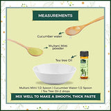 INDUS VALLEY Natural Oil Removal Face Pack Multani Mitti,Cucumber Toner, Tea Tree Oil (30g , 50ml+ 5ml=55ml)