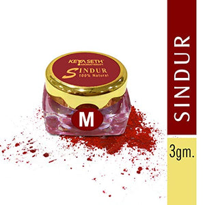 Keya Seth Aromatherapy 100% Natural Dust Sindoor Maroon with Herbs Extracts & Floral Pigments Kumkum, No side Effects & No Hair Fall 3gm (Pack of 3)