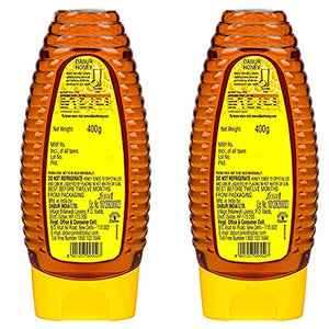 Dabur Honey :100% Pure World's  No.1 Honey Brand with No Sugar Adulteration , Squeezy Pack - 400g (Buy 1 Get 1 Free)
