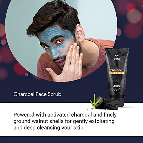Bombay Shaving Company Charcoal De-Tan & Detox Gift Kit | Charcoal Face Wash, Charcoal Scrub, Charcoal Peel-Off Mask, Charcoal Face Pack, Charcoal Sheet Face Mask | Gift Kit for Men