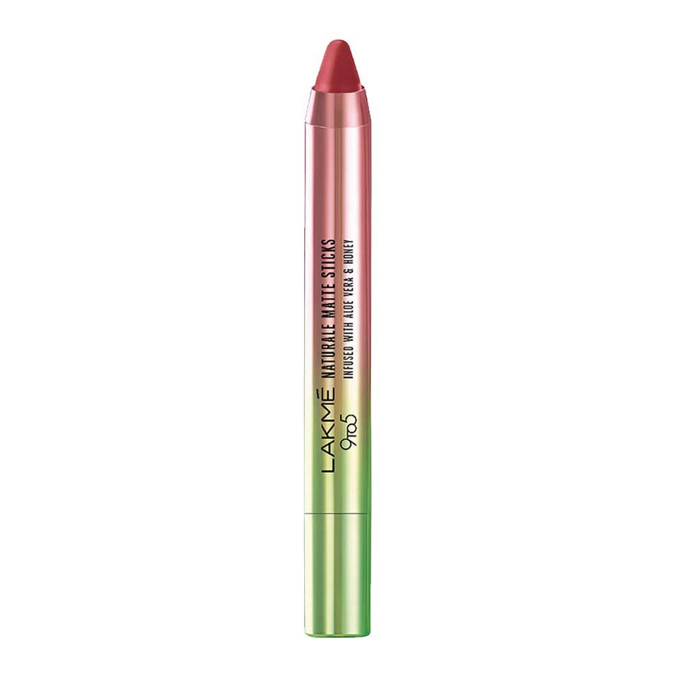 Lakmé 9 to 5 Naturale Matte Sticks Lipstick, Spice Street, 2.2g