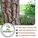 Keya Seth Aromatherapy, Neem Wooden Comb Wide Tooth for Hair Growth for Men & Women All Purpose Small Size.