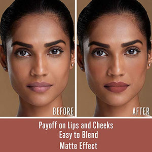 Lakmé 9 to 5 Weightless Mousse Lip Color & Cheek Color, Matte Finish - Coffee Lite, 9 g
