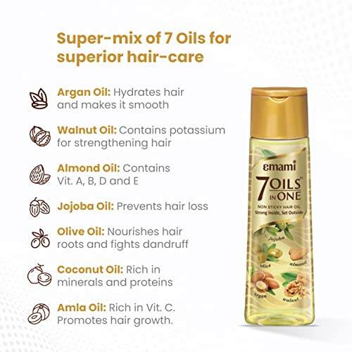 Emami 7 Oils In One Emami 7 Oils In One Non Sticky Hair Oil 500ml, 500 ml