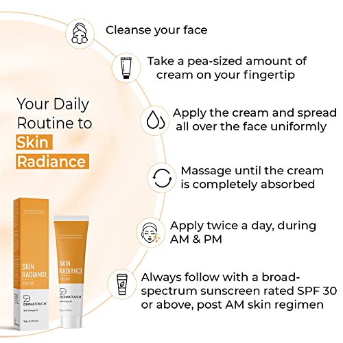 DERMATOUCH Skin Radiance Cream For Glowing Skin || Protects Against Skin Damage || Reduces Pigmentation, Dark Spots, Age Spots || Provides Deep Nourishment || Suitable For All Skin Types - 30G