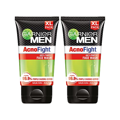 Garnier Men Acno Fight Facewash - For Pimple And Acne Prone Skin, 150gm (Pack of 2)