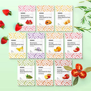 Solimo Face Sheet Mask, Papaya