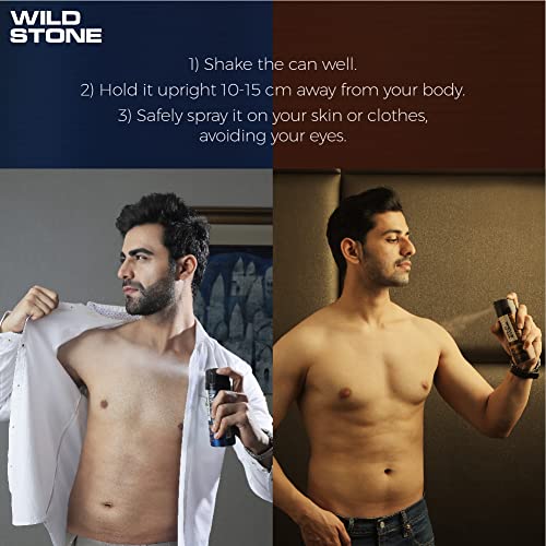 Wild Stone Classic Cologne and Leather Long Lasting Deodorants for Men, Pack of 2 (225ml each)
