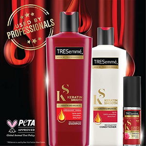 TRESemme Keratin Smooth Conditioner 190 ml, With Keratin & Argan Oil for Straight, Shiny Hair - Nourishes Dry Hair & Controls Frizz, For Men & Women