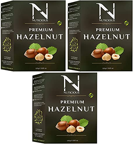 Nuticious Hazelnut 125 G (Pack of 3) Premium Dryfruits, Nuts, & Berries,Dryfruits & Berries,Diwali Gifts ,Diwali Offer ,Nuts