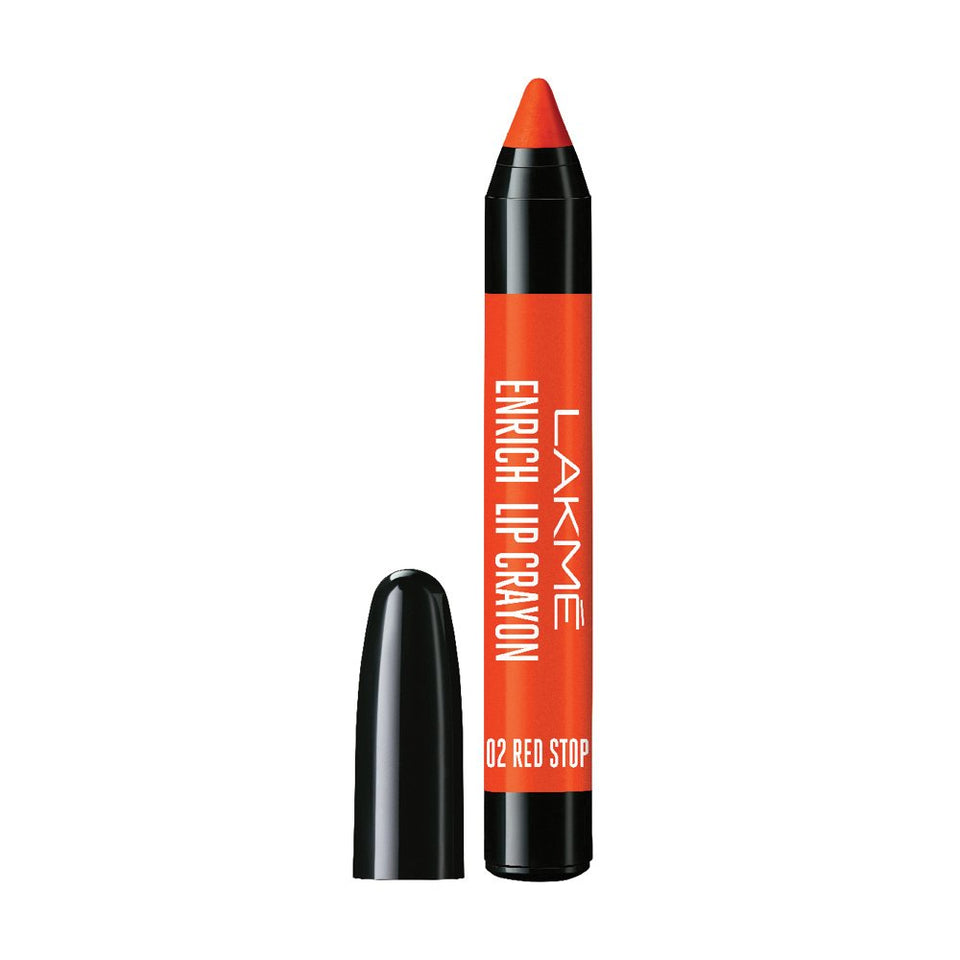 Lakmé Enrich Lip Crayon, Red Stop, 2.2g
