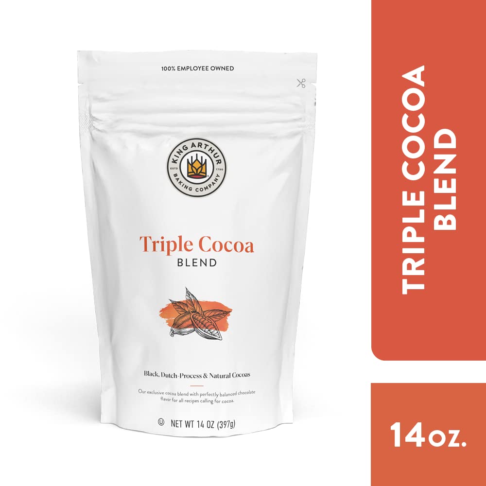 King Arthur Triple Cocoa Powder Blend, Perfect for Baking, 14oz