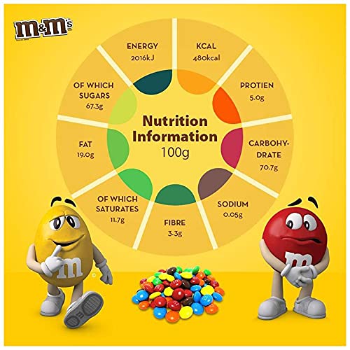 M & M MARS Peanut Milk Chocolate Pack of 6 Pouch, 6 x 45 g