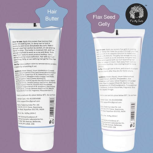 Fix My Curls, Curl Quenching Moisture Styling Bundle For Curly And Wavy Hair Low porosity 3A to 4A Curls, 50 G Each