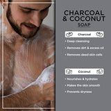 The Man Company Charcoal Soap with Coconut | Detoxes & Nourishes | Infused With Charcoal & Coconut | Toxin-free | Suitable For All Skin Types | Prevents Dryness | Removes Dead Skin - 100gm*2
