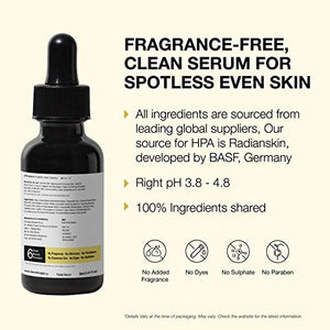Minimalist 3% Tranexamic Acid Face Serum for Melasma, Pigmentation, Erythema & Acne Scars | Face Serum with HPA to Remove Melasma & Post Inflammatory Hyperpigmentation or Erythema (PIH & PIE) | 30 ml