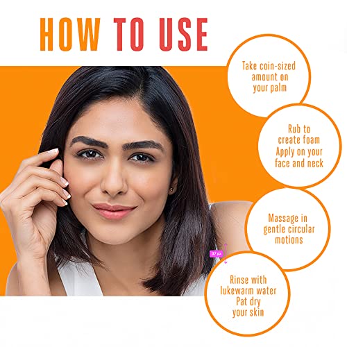 Lakmé 9to5 Vitamin C facewash with microcrystalline beads for refreshed & glowing skin 100g