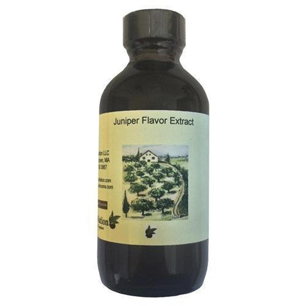OliveNation Juniper Flavor Extract, Non-Alcoholic Classic Gin Flavoring for Beverages, Meat, Sauces,Baked Goods, Non-GMO, Gluten Free, Kosher, Vegan - 8 ounces