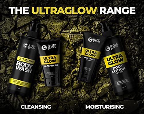Beardo Ultraglow Body Lotion for Men | Intense Hydration | Absorbs Instantly | Heals & Repairs Skin | 250 ml