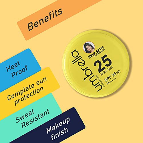 Keya Seth Aromatherapy, Umbrella Sunscreen Powder SPF 25 with PA+++ UV Protection, Sweat Resistant Formula, Makeup Setting & Finishing Loose Powder, Enriched with Micronized Zinc Oxide for Oily Skin 50gm