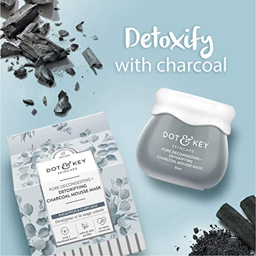 Dot & Key Pore Decongesting + Detoxifying Charcoal Mousse Clay Mask, 85gm