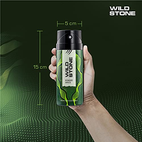 Wild Stone Forest Spice Deodorants for Men, Pack of 2 (150ml each)