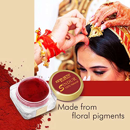 Keya Seth Aromatherapy 100% Natural Dust Sindoor Maroon with Herbs Extracts & Floral Pigments Kumkum, No side Effects & No Hair Fall -3gm