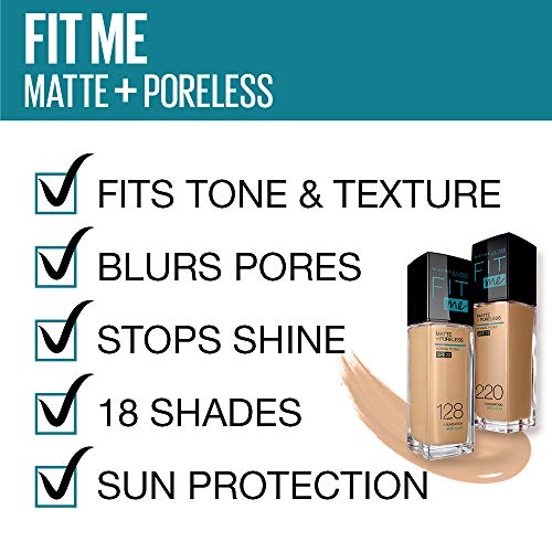 Maybelline New York Fit Me Matte + Poreless Liquid Foundation, 238 Rich Tan | Matte Foundation | Oil Control Foundation | Foundation With SPF, 30 ml