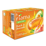 Fiama Gel Bar Peach and Avocado for moisturized skin, with skin conditioners, 125 g soap (Pack of 3)