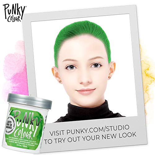 Jerome Russell Punky Semi Permanent Hair Color Conditioning, 100ml - Spring Green (Pack of 1)