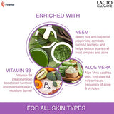 Lacto Calamine Oil Control Face Wipes with Neem, Vitamin B3 and Aloe Vera, No Parabens, Alcohol Free, White, 90 Count, Pack of 3