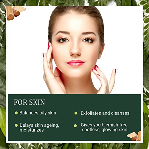 INDUS VALLEY Organic Sandalwood Face Pack + Kaolin Clay & Multani Mitti Powder | Healing Clay | Bentonite clay (200+100+200=500g)