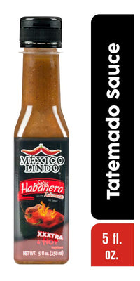 Mexico Lindo Habanero Hot Sauce Xxxtra Hot | 83,200 Scoville Level | Mix of Habanero, Tatemados & Spices | Perfect for Quesadillas, Soups & Nachos | 5 Fl Oz Bottles (Pack of 2)