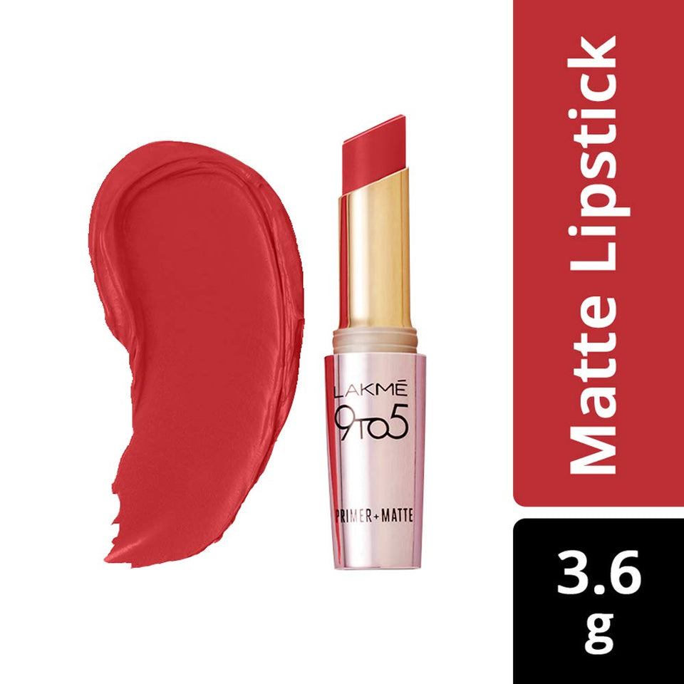 Lakmé 9 to 5 Primer with Matte Lip Color, MR11 Berry Base, 3.6g
