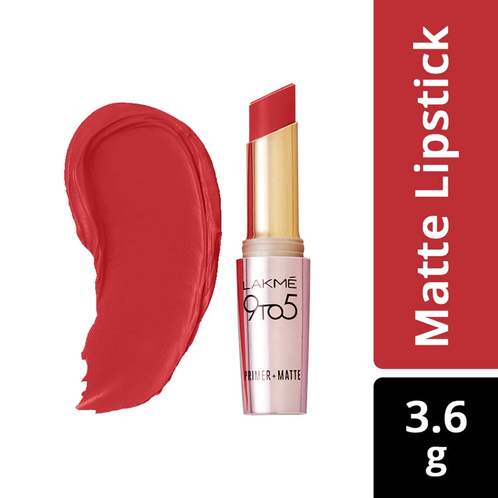 Lakmé 9 to 5 Primer with Matte Lip Color, MR11 Berry Base, 3.6g